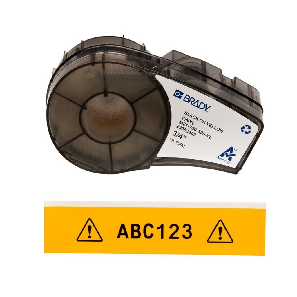 Brady Vinyl Tape Black on Yel 19.05mm