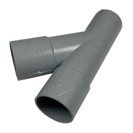 [TEE002U] Y Branch PVC Grey 53.9mm OD (Duct Tee 56 / 56)