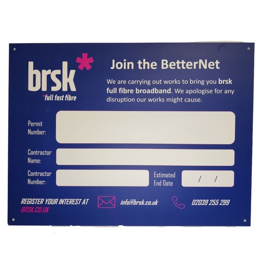 [PBO001U] BRSK Permit Board