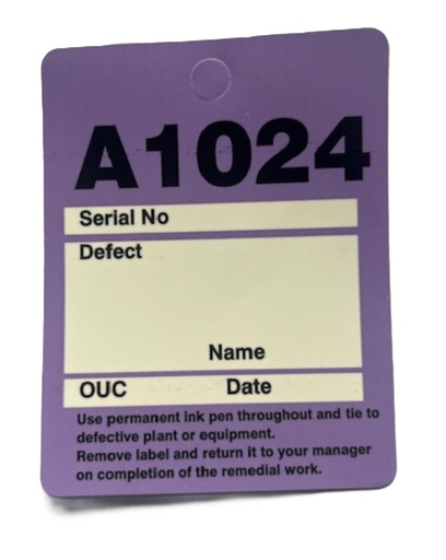 [LAB006U] Pole Defect Label Lilac
